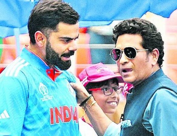 Virat Kohli and Sachin Tendulkar